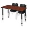 Regency Tables > Height Adjustable > Rectangular Table & Chair Sets, 48 W, 30 L, 23-34 H, Cherry MT4830CHAPBK40BK - alternate 1